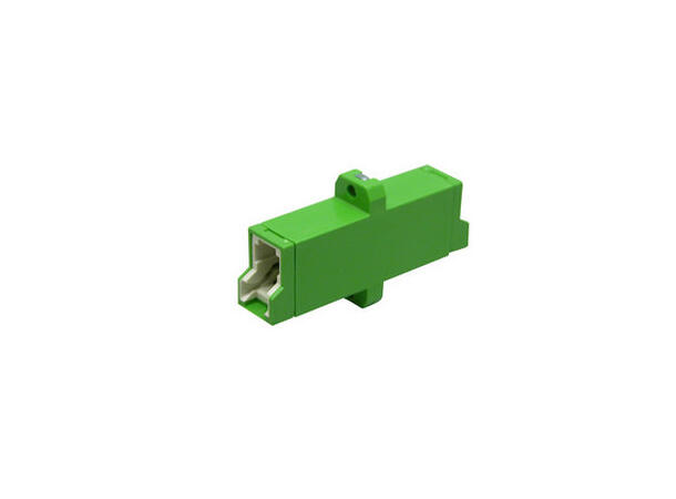 Adapter SM E2000/APC-SPX Grønn Med flens, skrumontering, keramisk hylse